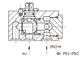 Robinets à tournant sphérique hydrauliques manuels/pneumatiques BKHU, type bi-directionnel à trois voies de plat du robinet à tournant sphérique C.S fournisseur